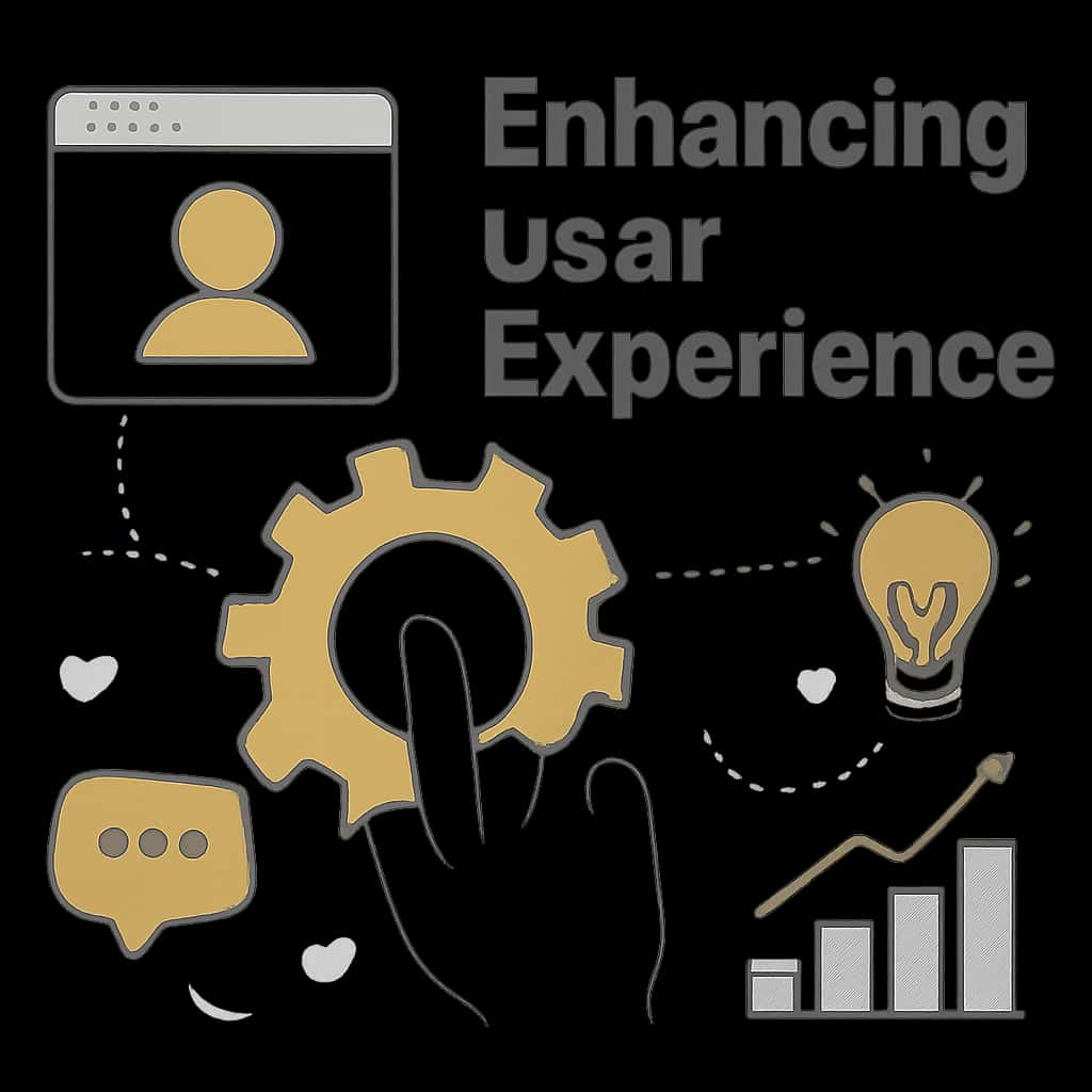 An educational illustration highlighting key strategies for improving the in999 user experience.