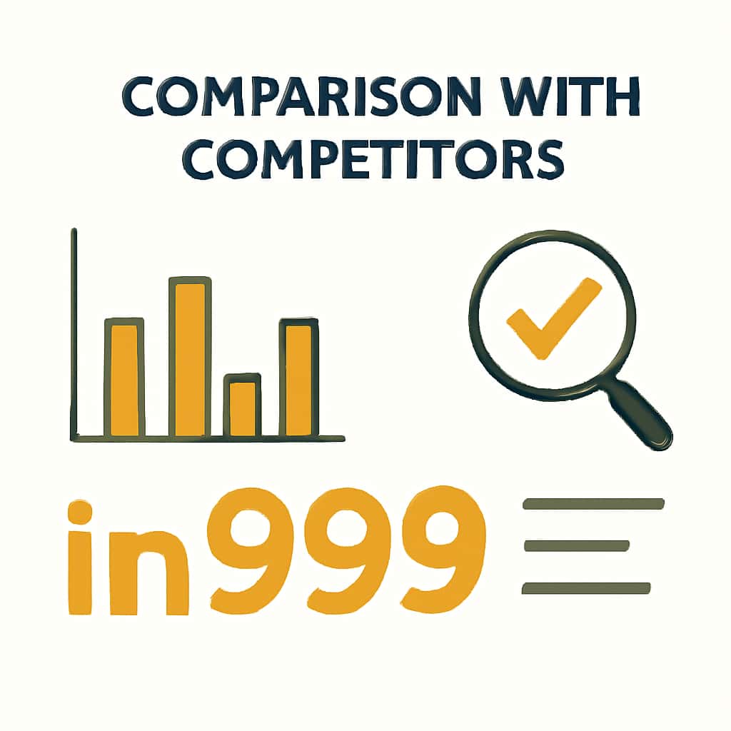 Diagram explaining in999 features compared to competitors.
