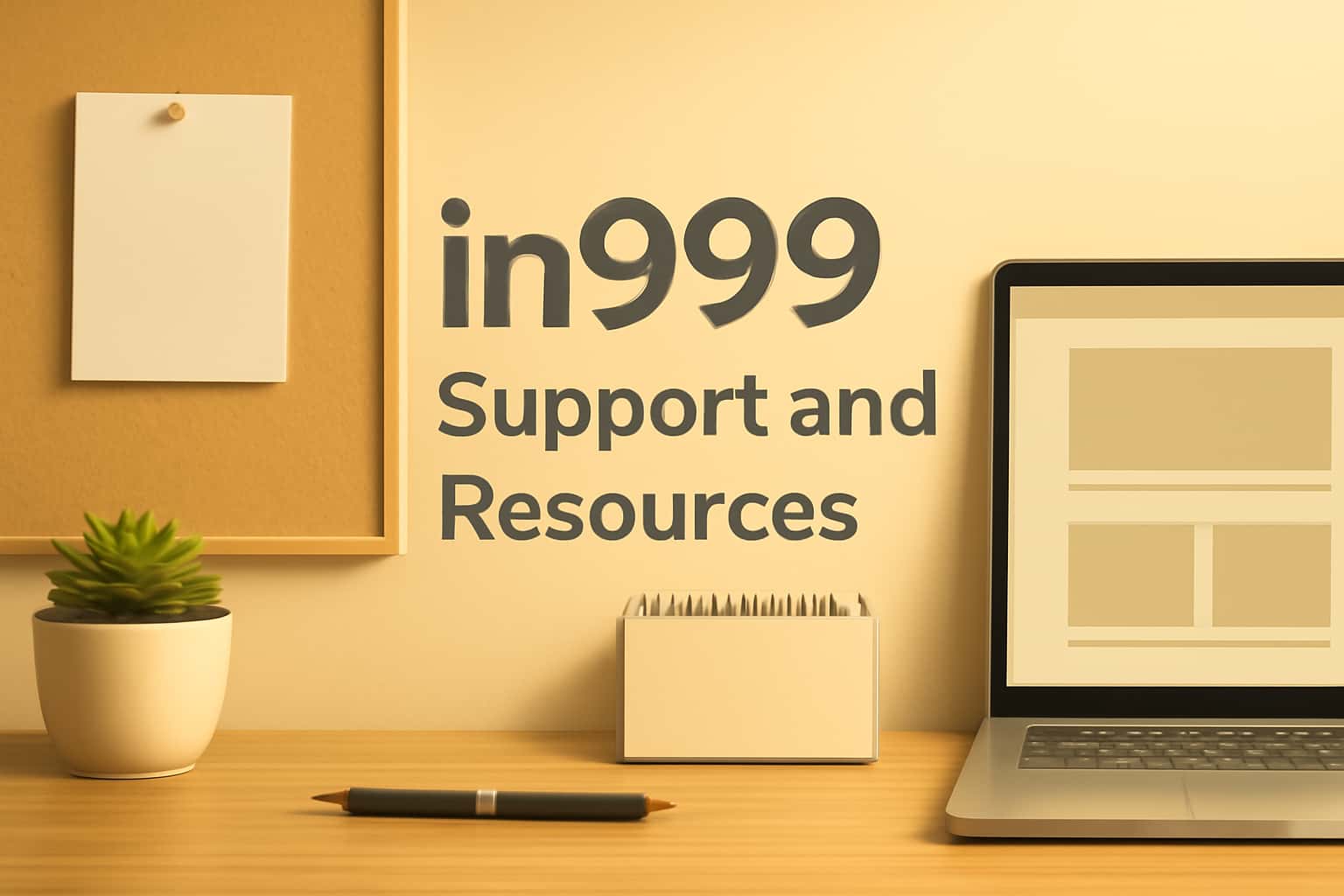 A high-tech representation of in999 Support and Resources.