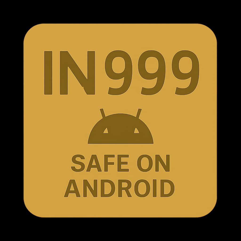 Abstract badge representing in999 app safety.