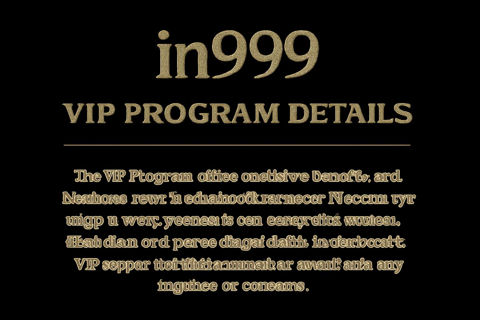 A visual representation of the in999 VIP Program details with a modern design.
