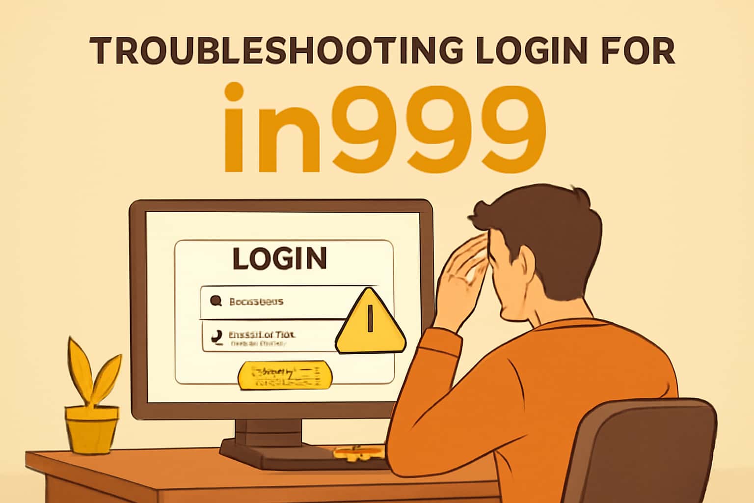 Visual representation of troubleshooting login issues for in999.